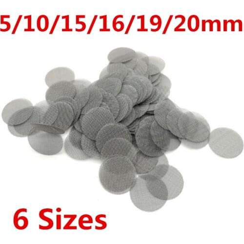 19/15/10/5mm Multifunctional Hookah Water Pipe Stainless Steel Tobacco Smoking Accessorie Metal Filters Smoke Pipe Screen Gauze