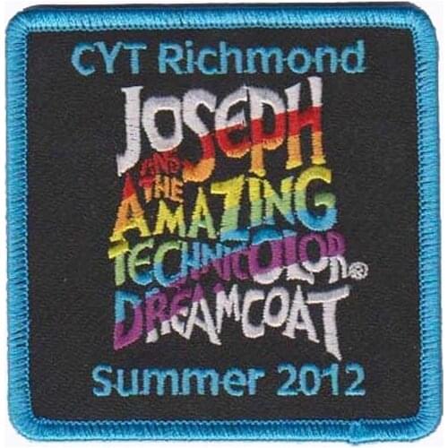 Fashionable Summer Embroidered Patches Made by Twill with Merrow Border and PVC Backing Accept Custom MOQ50pcs Free Shipping