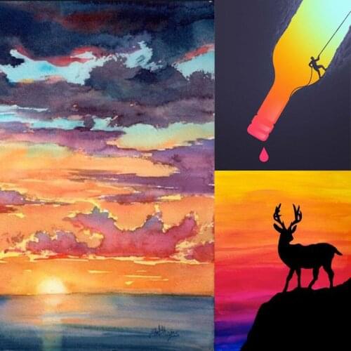 SenyuArt 5D DIY Mountain Scenery Cross Stitch Rhinestone Diamond Painting Kit Full Drill Square Round Embroidery Home Decoration