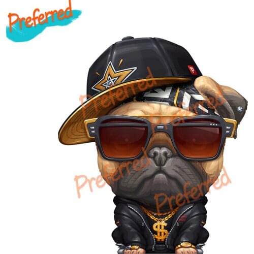 Personality Hip-Hop Dog Graphics Auto Car Stickers and Decals VAN JDM Motorcycle Windows Bumper Car Assessoires