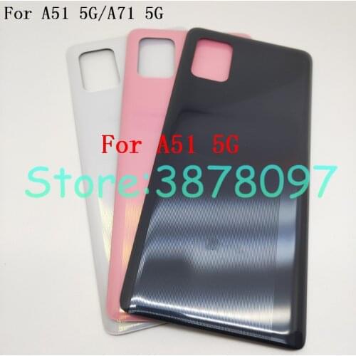 New For Samsung Galaxy A71 A51 5G 2020 SM-A7160 A516N Housing Battery Back Cover Rear Door Case Replacement Part +Adhesive