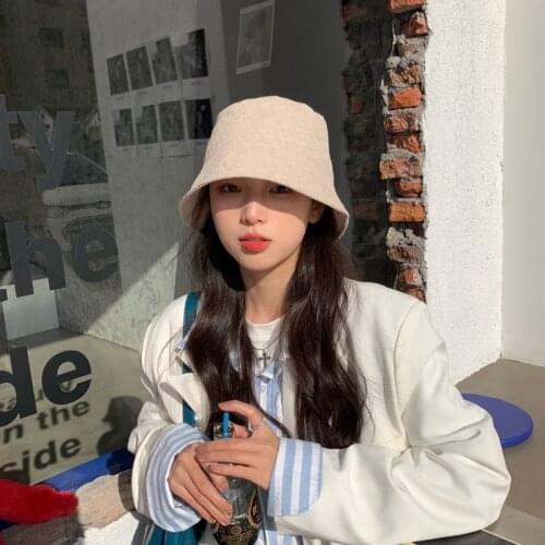 2021 Women Classic Cotton Solid Color Bucket Hat Hip Hop Outdoor Sun Protection Panama Hat Summer Simple Designer Fisherman Hat