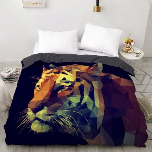 3D Duvet cover Quilt/Blanket/Comfortable Case Luxury Bedding 135 140x200 150x200 220x240 200x220 for Home Colorful animal tiger