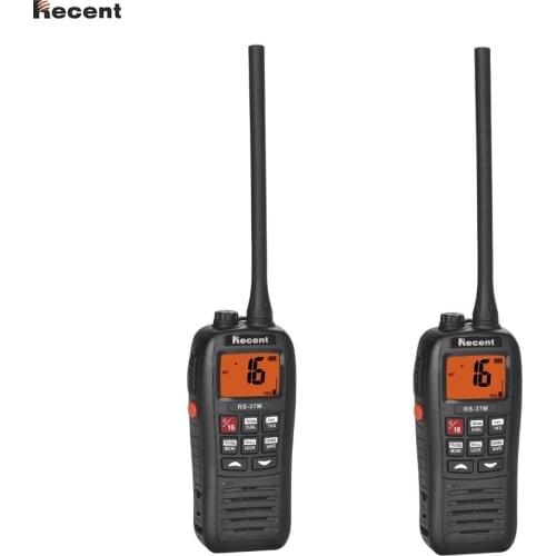 2 QTY RECENT RS-37M VHF Handheld Marine Radio Buoyant Floats Waterproof Performance Tri-watch 156~161.45MHz Handheld Transceiver