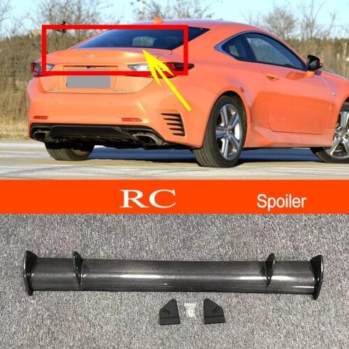 RC Real Carbon Fiber GT-style Car-styling Sporty Rear Trunk Wing Spoiler for Lexus RC Sedan