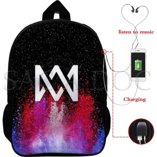 Marcus & Martinus Backpack USB Charge Laptop Backpack School Bags for Teenagers Girls Boys Multifunction Backpack Travel Bags