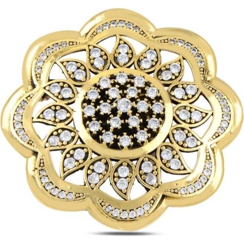 Silver 925 Sterling Zircon Cubic Zirconia Authentic Brooch