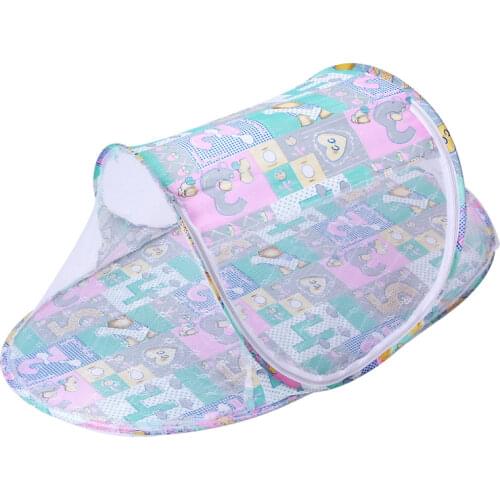 Foldable Newborn Baby Crib Netting Children Portable Baby Bed Mosquito Net Boat Type Sleep Bed Zipper Curtain Infant Play Tent