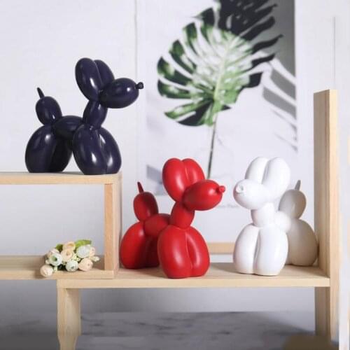 Modern Resin Balloon Dog Ornaments Home Office Desktop Figurines Crafts Livingroom Cake Bakery Shop Furnishing Decoration Art