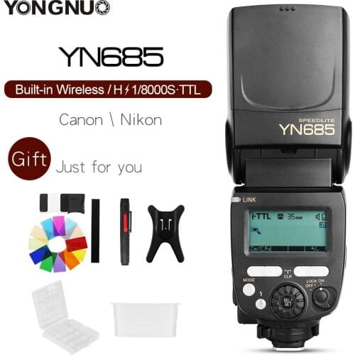 YONGNUO YN685 YN685C YN685N HSS TTL iTTL Wireless 2.4G Speedlite Flash for Canon Nikon Support YN560IV YN560-TX RF605 RF603 II