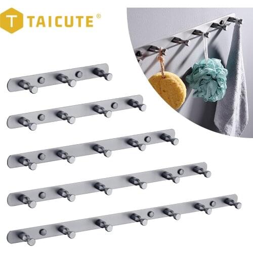 JOYFAN I Bathroom Accessories Hanger Towel Hooks Wall Mounted Coat Hook 304 Stainless Steel Shower Hardware Clothes Hanger, Gray