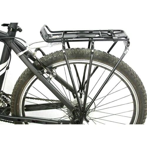 Bicycle Cargo Racks Cycling MTB Aluminum Alloy Bicycle Carrier Rear Luggage Rack Shelf Bracket for Disc Brake/V-brake Bike Black