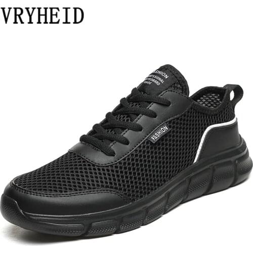 VRYHEID Summer Running Shoes Outdoor Casual Sneakers Mens Super-Light Breathable Non-Slip Wear-Resistant Big Size Men Shoes 48