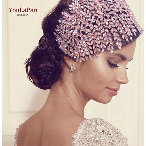 YouLaPan HP238 Water Red Birthday Crown for Adults Rhinestone Headband Crystal Hairbands Beauty Queen Crowns Wedding Tiara