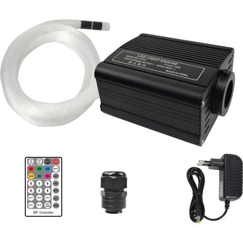 Car roof star light 16w rgbw RF control car ceiling star fiber optic light 100/150/200pcs fiber optic cable led car roof engine