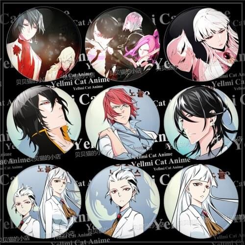 1pc 58mm NOBLESSE Cadis.Etrama.Di.Raizel Frankenstein Badges Iron Brooch Round Icons