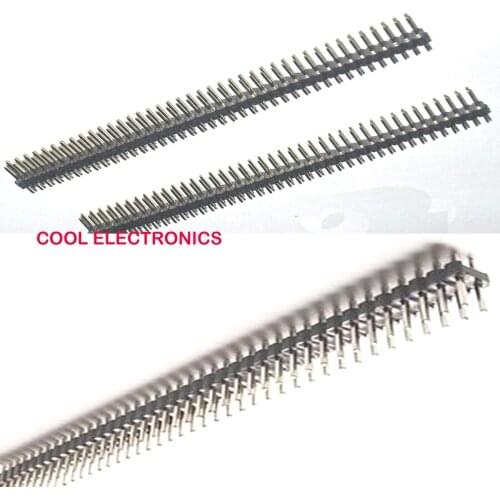100pcs 2*40P 2 Row Male 2X40 Pin Header Strip 2.54mm Steel Connector