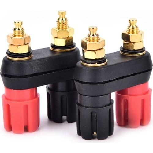 2pcs Speaker banana plug BINDING POST terminal connector banana socket Dual Female Banana Plug for Speaker Amplifier