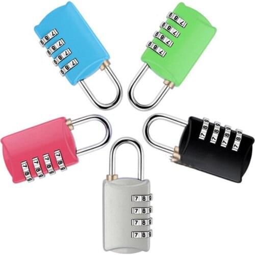 4 Dial Digit Combination Lock Weatherproof Protection Security Padlock Outdoor Gym Safely Light Portable Code Lock