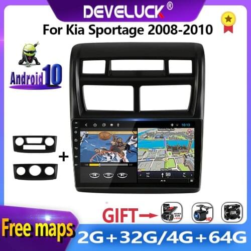 2 din Android 10 Car Radio Multimedia Video Player For Kia Sportage 2 2008 2009 2010 GPS Navigation RDS 2din Auto stereo 6G+128G