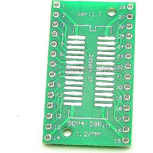 Free shipping 5PCS TSSOP28 SSOP28 SOP28 to DIP28 Transfer Board DIP Pin Board Pitch Adapter NEW