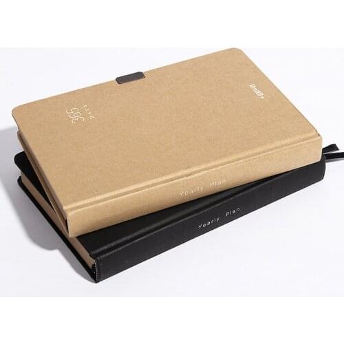 "Business 365" Hard Cover Big Notebook Diary Vintage Classic Journal Kraft Papers Notepad Lock Memo