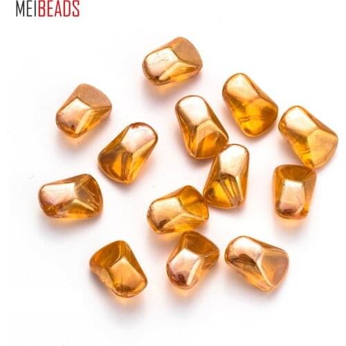 MEIBEADS 20pcs/lot 10*16mm Colorful Crystal Irregular Shape Beads For Accessories Bracelet DIY Jewelry Making EY6067