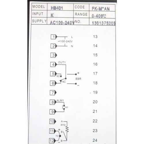 C-lin intelligent temperature thermostat HB401 HB401-FK-M * AN Relay contact output with alarm