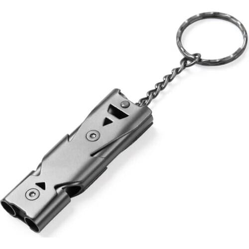 150db Double Tube Decibel Outdoor Survival Whistle, Stainless Steel Soccer Basketball volley Referee Whistle
