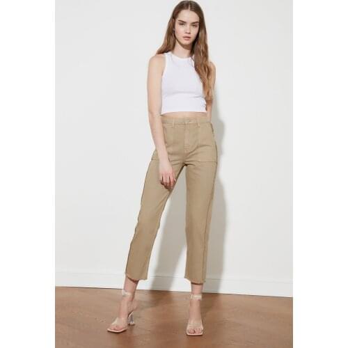 Womens High Waist Mom Jeans Pants Casual Stylish Fashion 2021 New Design Jeans Casual Summer Winter Season Street Party Jeans camel Tassel