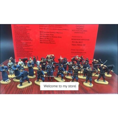 Super mini 1/72 pvc figure Japanese ninja Samurai ronin ancient soldiers in the Warring States Period 36pcs/set
