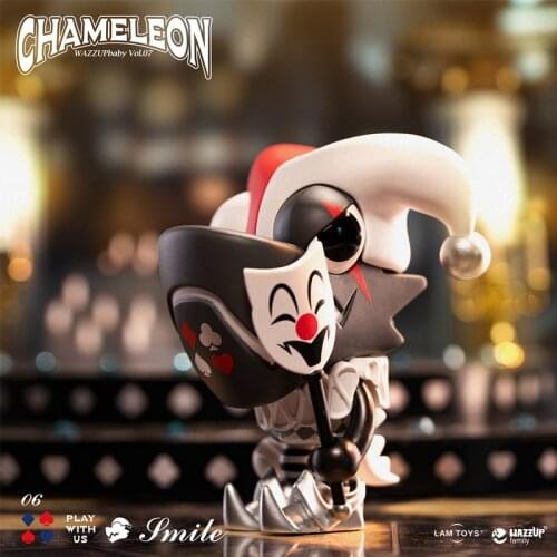 Blind box authentic chameleon seventh play poker kingdom series WAZZUP trend toy figure decoration Valentine’s day gift