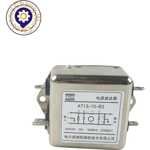 HOT!AT13-10-B3 2PCS Single Phase EMI Power Filter AC 250V 10A 50/60HZ Power EMI Filter