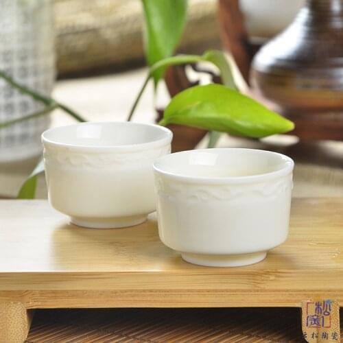 Chinese White Jade Porcelain Fragrance-Smelling Cup Single Cup Teacup Kung Fu Cup Ceramic Cup Ceramic Teacups Single Cup