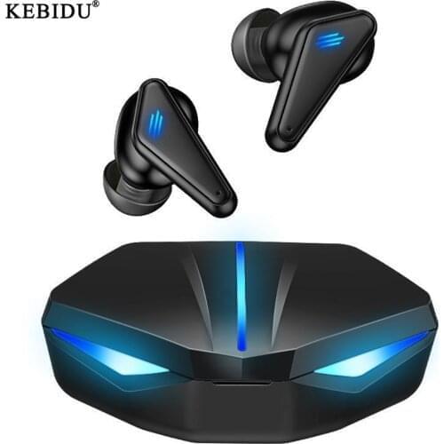 Kebidu Mini TWS Bluetooth5.0 Gaming Earbuds Stereo True Wireless Earphones In ear Sports Waterproof with Mic for phone