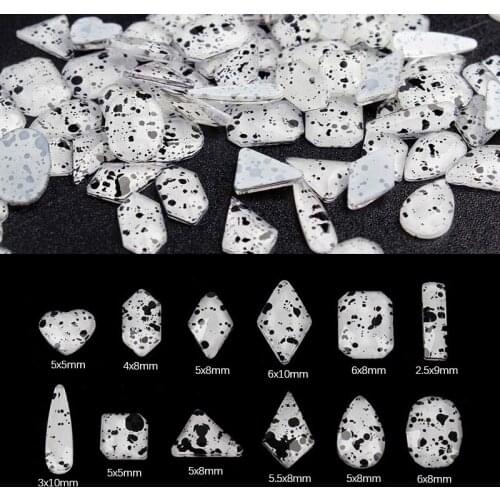 New Color Eggshell texture Mix Shape Nail Art Rhinestone Flatback glass Stones For DIY 3D Nail art Decorations Accessories
