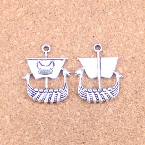 8pcs Charms viking ship boat 26x21mm Antique Pendants,Vintage Tibetan Silver Jewelry,DIY for bracelet necklace