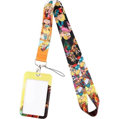JF978 Cartoon Print Keychain Neck Straps Lanyards for keys ID Card Passport Gym Cellphone USB Badge Holder DIY Hanging Rope
