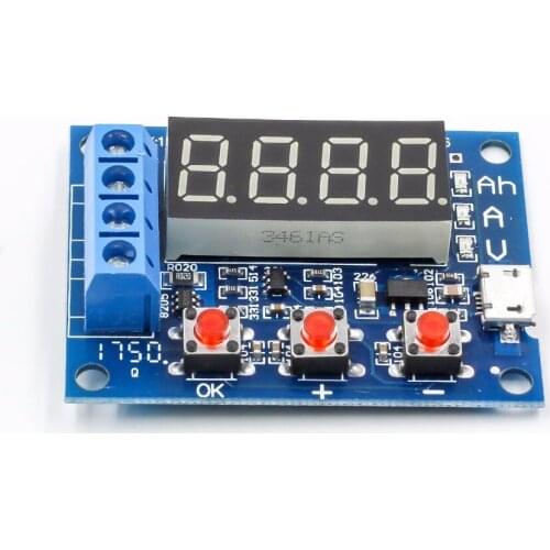 ZB2L3 Battery Tester LED Digital Display 18650 Lithium Battery Power Supply Test Resistance Lead-acid Capacity Discharge Meter