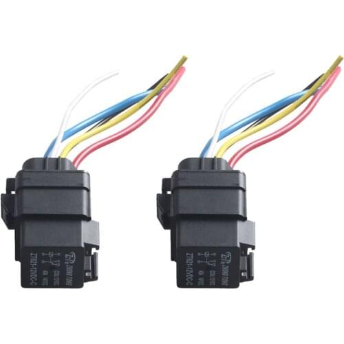 EE support 2Pcs 12V 40A SPDT Relay Socket Plug 5Pin 5 Wire Waterproof Seal Car Truck