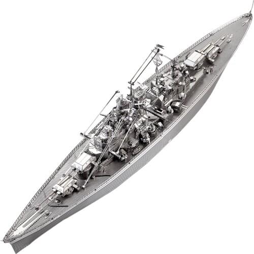 2018 Piececool 3D Metal Puzzle Figure Toy BISMARCK BATTLESHIP military model Educational Puzzle 3D Models Gift Toys For Children