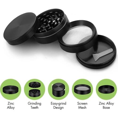 4-layer Aluminum Herbal Herb Tobacco Grinder Smoke Grinders Grinders Smoking Pipe Accessorie A4