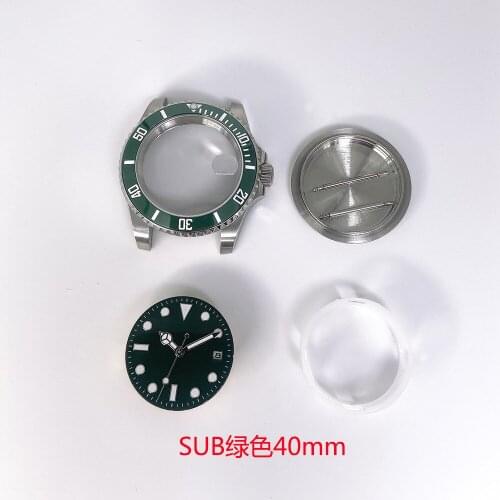 Watch Accessories Case 40MM FOR ROLEX SUB Stainless Steel Case Suitable for Mechanical Movement Sapphire Mirror