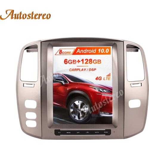 Tesla Style Android 9.0 4+64GB Car Radio GPS Navigation For TOYOTA LAND CRUISER LC100 2003-2007 Auto Head Unit Multimedia Player