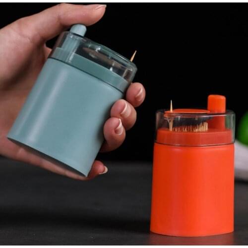 Automatic Pop-up Toothpick Holder Container Household Table Toothpick Storage Box Toothpick Dispenser