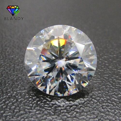 2 Carats 8.0mm D Color to IJ Color White SIC Moissanites VVS1 Round Excellent Cut Loose Synthetic Stone For Jewelry