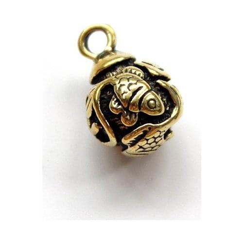 Brass Production Fish Solid Carp Pendant EDC Keychain Pendant Zipper Head Phone Fall
