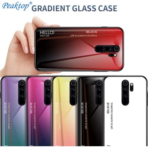 Tempered Glass Case For Xiaomi Redmi Note 8 Pro Case K20 Gradient Color Cover For Xiaomi Note 8T Mi 10 9T CC9 Pro Mi 9 lite Case