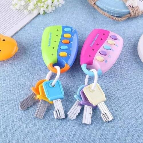 Baby Musical Flash Key Toy Colorful Smart Remote Car Voices Vocal Pretend Play Music Early Educational Toys For Children