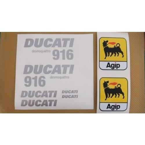 For 1Set Ducati 916 AGIP Kit Track bike road fairing Decals Stickers Aufkler adesivi